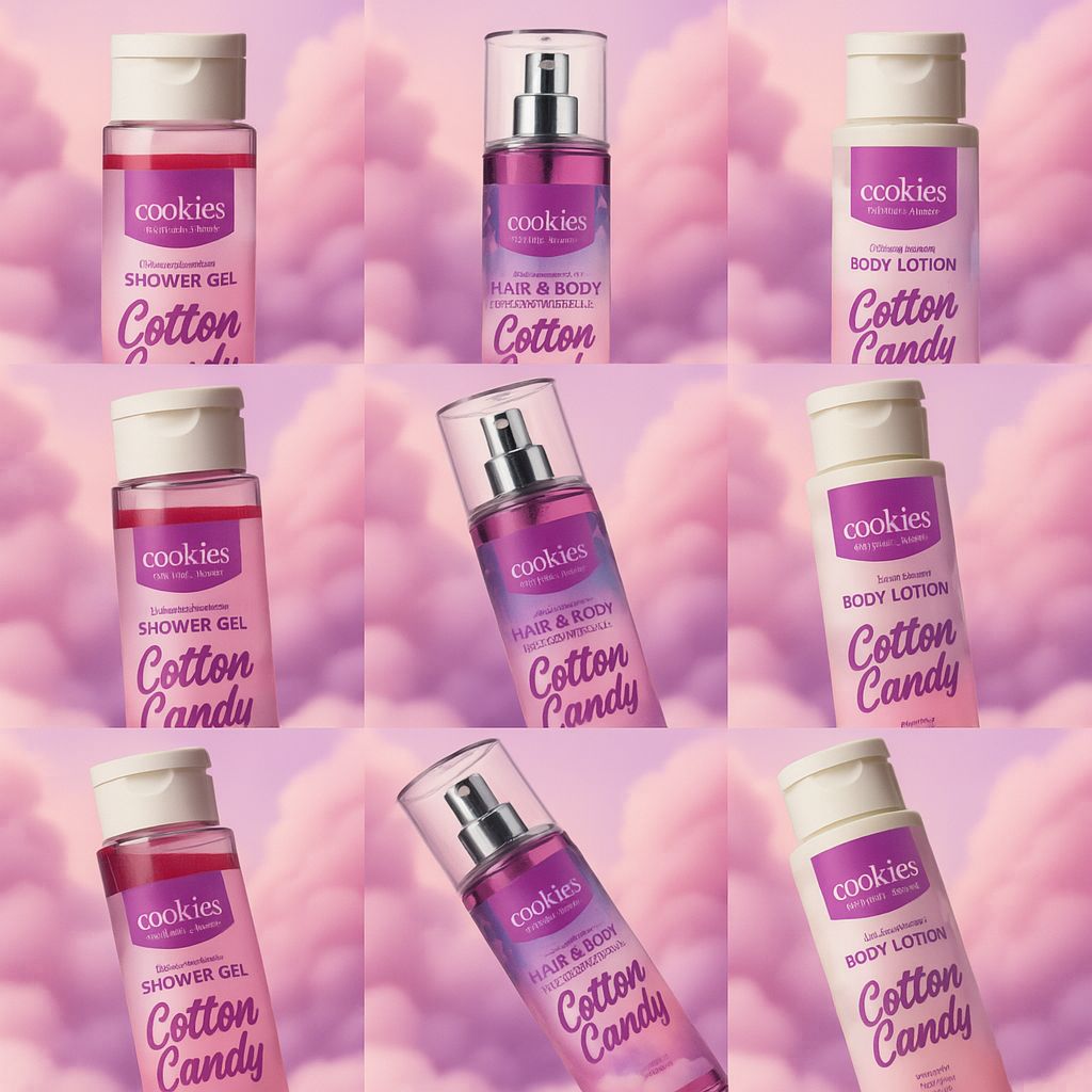 معطر للشعر والجسم برائحة حلوى القطن، 250 مل